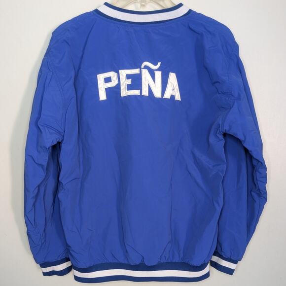 Los Angeles Dodgers Peña V-Neck Pullover Windbreaker in Dodger Blue, Size Small - Picture 4 of 5
